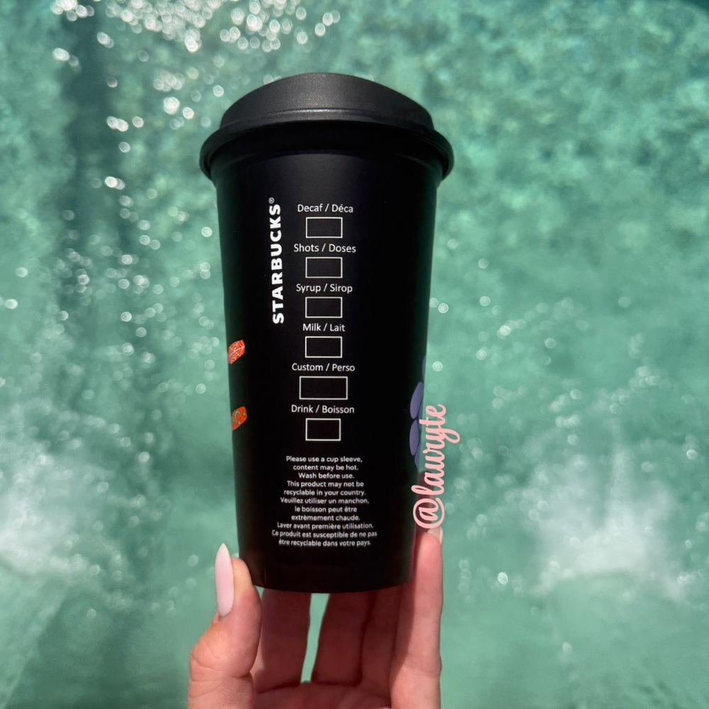 Starbucks 💀 2025 Halloween Skeleton Nails Reusable Hot Cup - Picture 6 of 8